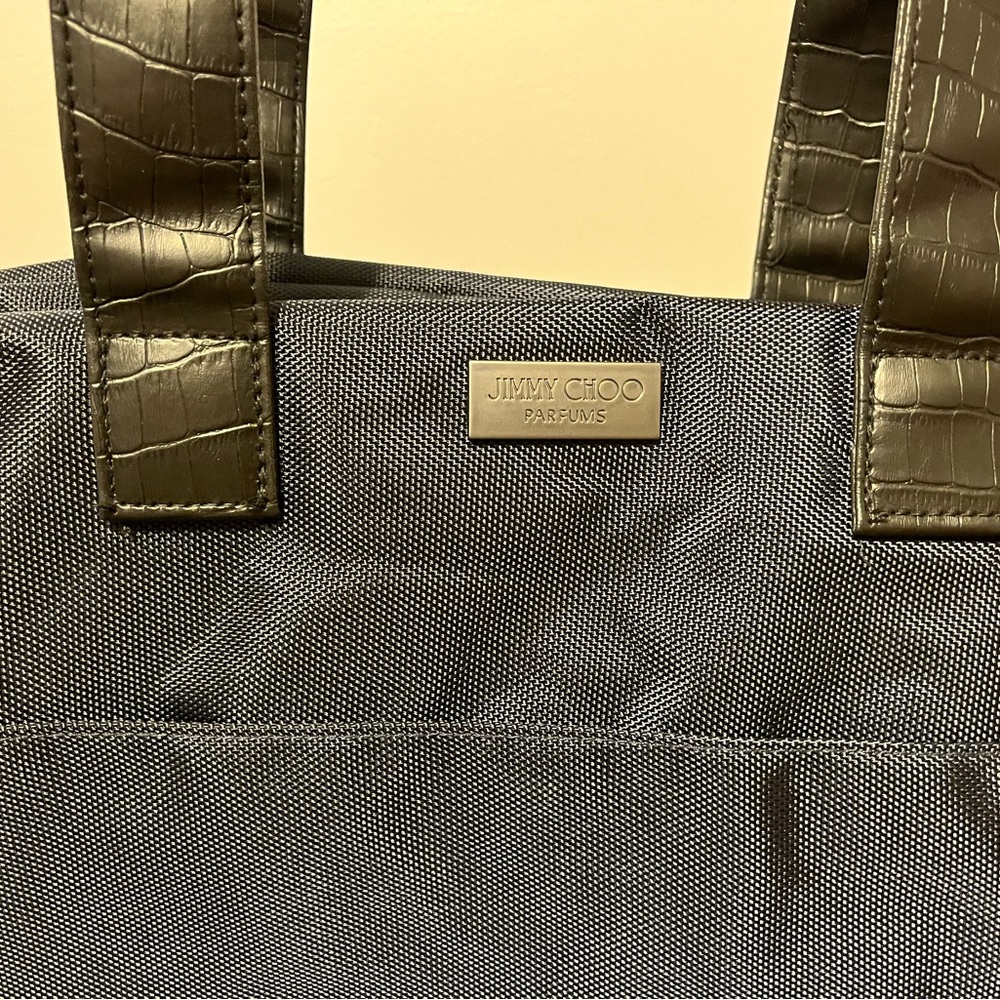 Jimmy Choo midnight blue overnight duffle bag